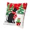 Glitzhome® Hooked Christmas Cat Throw Pillow